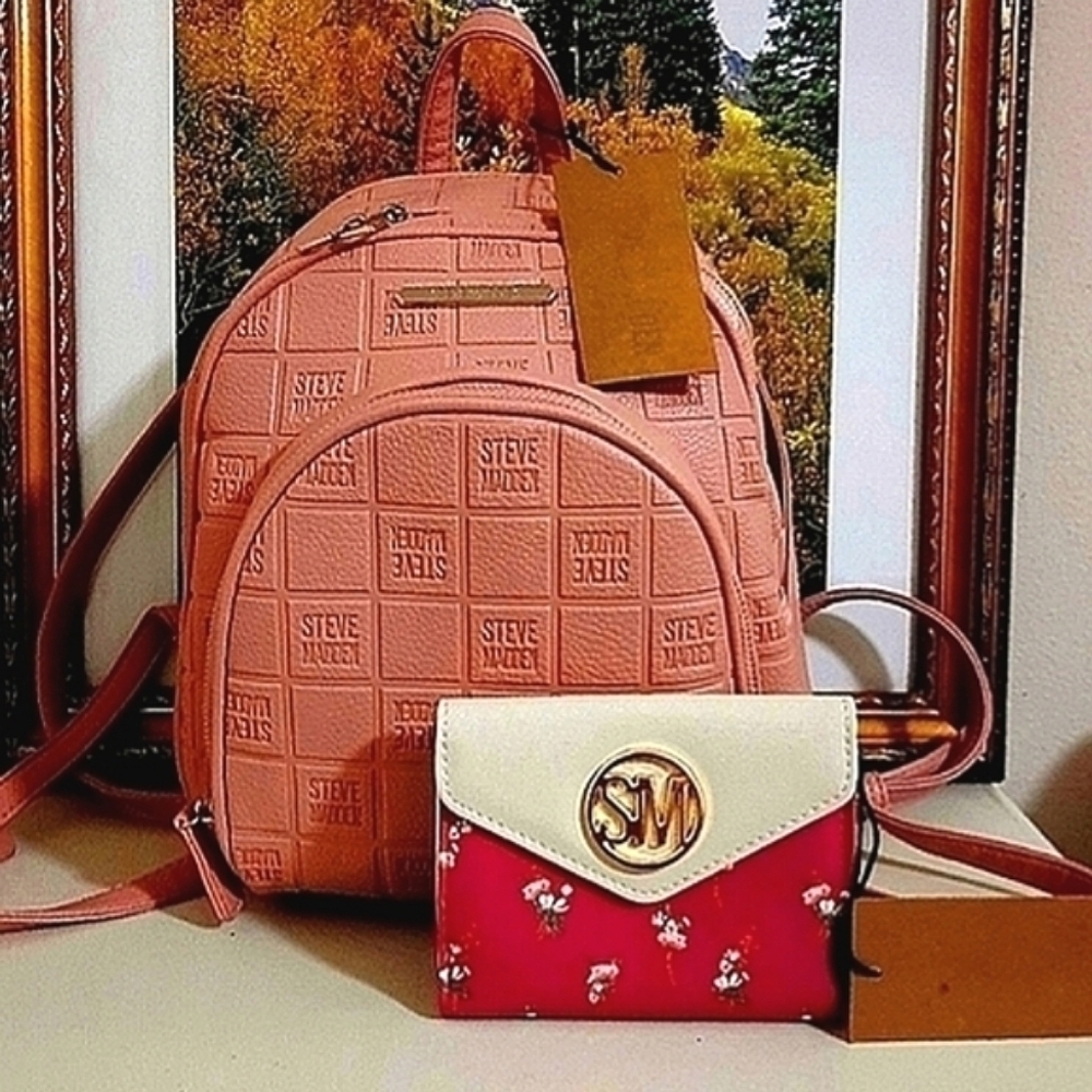 NWT STEVE MADDEN BACKPACK & MATCHING WALLET SET